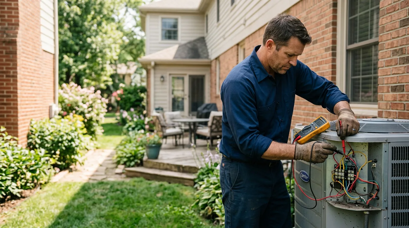 HVAC technician working near Orlando, OK